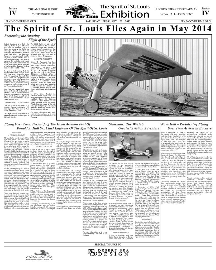 Flying Over Time Newspaper